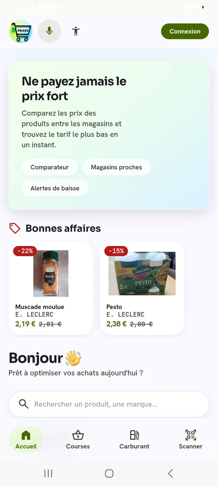 Comparateur de prix de courses